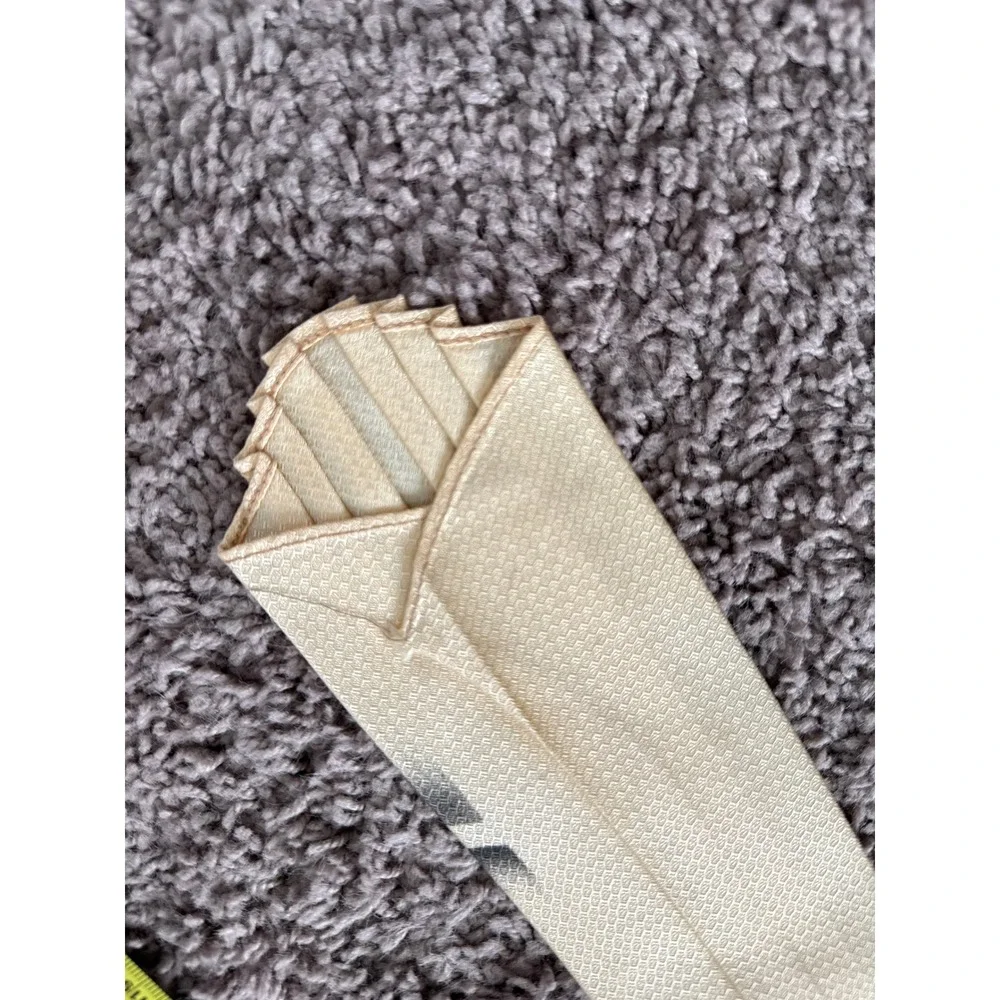 Japanese Style Silk Fabric Sun Umbrella Parasol Beige Black Red Decorative Bands